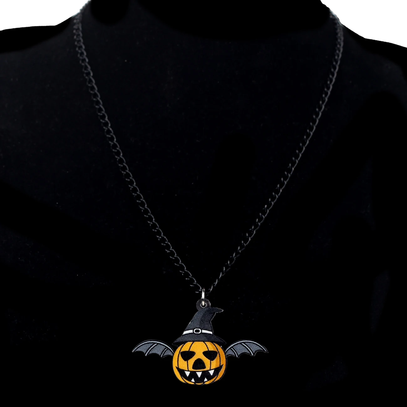 WEVENI массивное акриловое ожерелье на Хэллоуин тыква летучая мышь кулон Панк