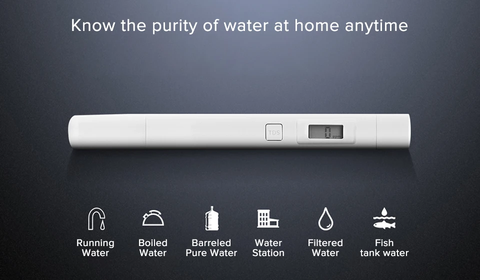 Original Xiaomi Mi TDS Pen Professional Water Quality Test Pen PH EC TDS-3 Tester Meter Digital Pen IPX6 Waterproof (4)