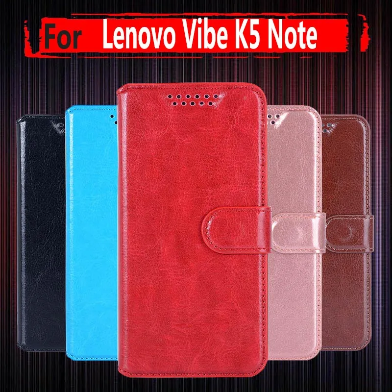 Чехол бумажник для Lenovo Vibe K5 Note задняя крышка из искусственной кожи чехол телефона
