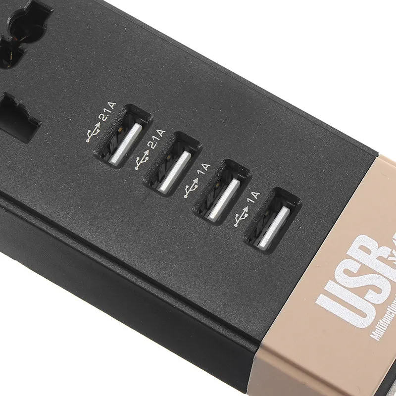 Leory Мощность полосы умная розетка ЕС/Великобритания Plug 1.8 м 3 розетки 4 USB Порты и разъёмы 5 В 3.1A быстрая зарядка мульти-защиты адаптер