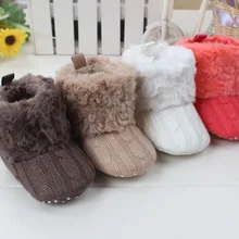 Детские зимние сапоги; Теплая обувь для маленьких мальчиков и девочек; зимняя мягкая плюшевая вязаная обувь с подкладкой; подарок; ;
