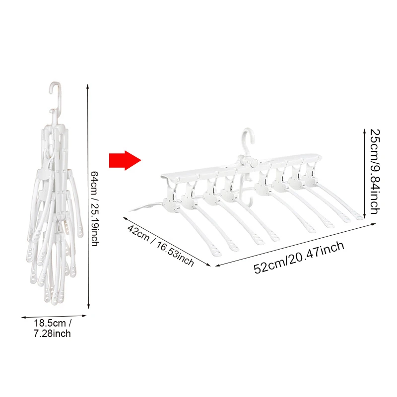 Экономия пространства Волшебная пластиковая вешалка многофункциональная Складная сушилка для одежды вешалка для шкафа шкаф Органайзер Домашний для хранения аксессуары