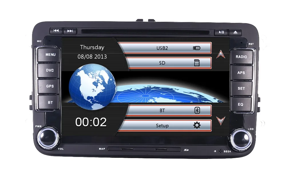 Top 2 Din 7 Inch Car DVD Player For VW Volkswagen Seat Polo Bora Golf Jetta Tiguan Leon Skoda with GPS Bluetooth Radio Free GPS MAP 13