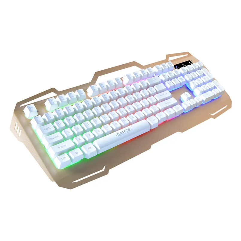 IMICE AK-400 Metal Suspension Backlit Keyboard For Game With Wired Gaming Keyboard Illumin Background Lighting 40AP1808