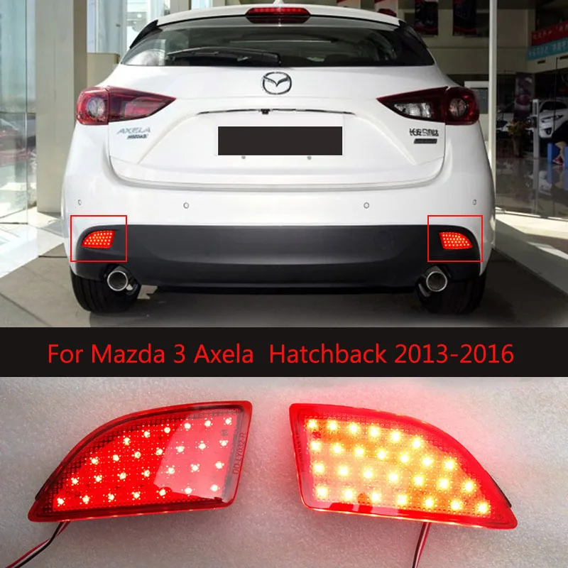 

2 pcs Back Turning Light LED Rear Bumper Reflector Brake Stop Light For For Mazda 3 Axela Hatchback 2013 2014 2015 2016