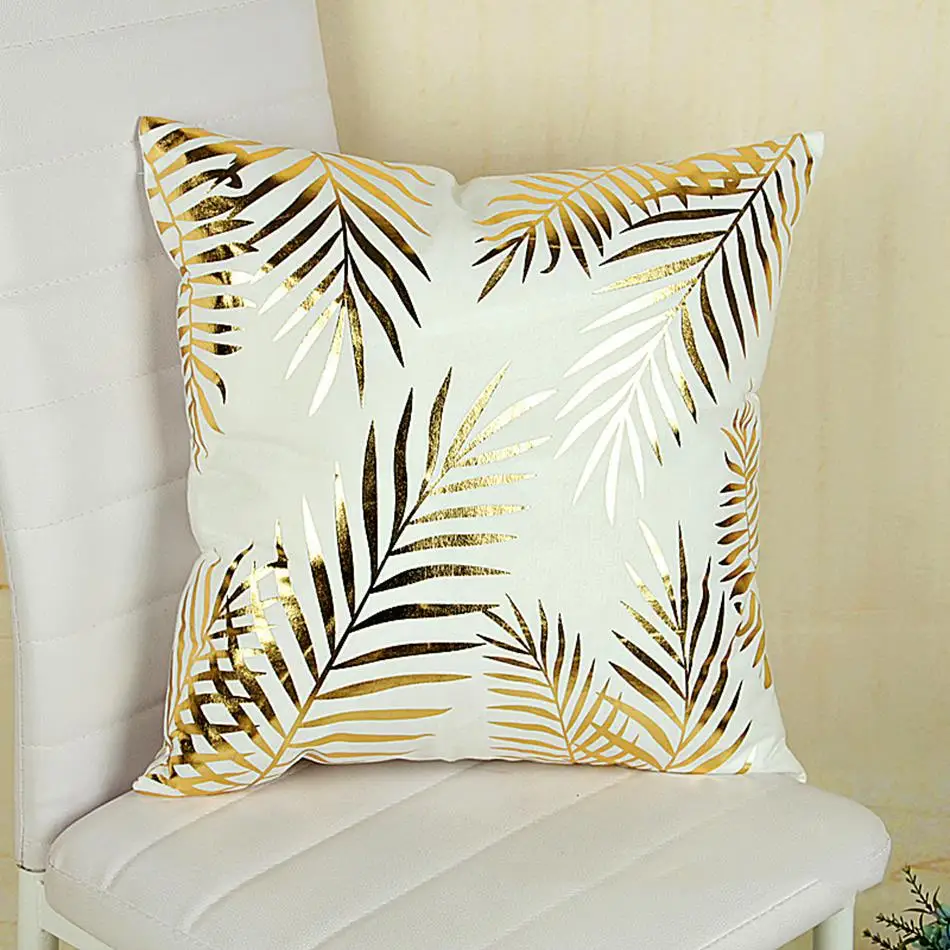 Love style Softer fabric Gold stamp pillow cover bedding pillowcase 45cm*45cm Home Decor decorative gold stamping Pillow cover