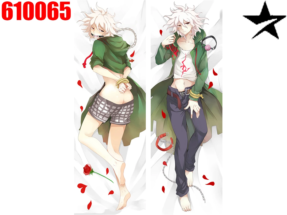 

OHCOMICS 105x40CM/150x50CM Hot Anime Danganronpa Komaeda Nagito Pillow Slip Tick PillowCase Cushion Cover Bed Body Hugging Decor