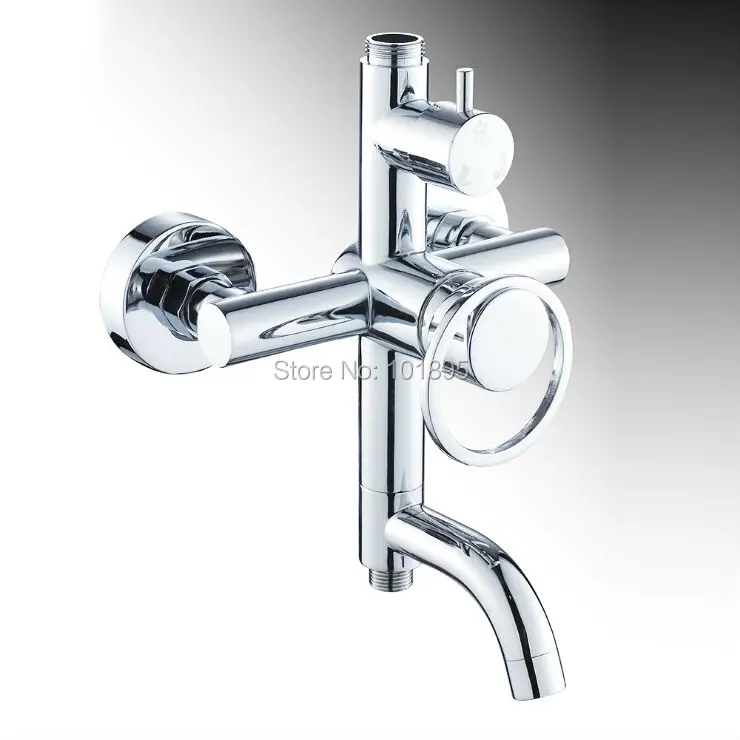 

L16816 Wall Mounted Chrome Finishing Brass Material Exposed Shower Faucet