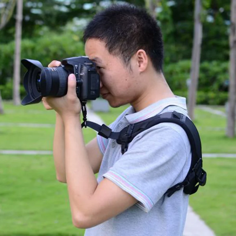 Быстросъемный ремень на одно плечо черный регулируемый шею для камеры SLR DSLR HSJ