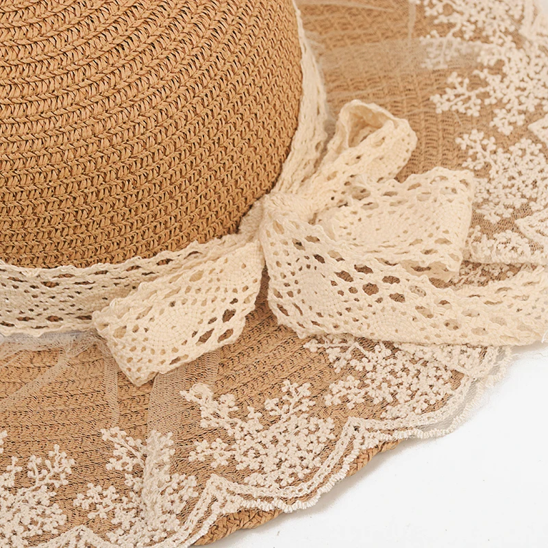 الدانتيل الصيف القبعات الشمس للنساء موضة جديدة مكسيكية واسعة الجانب حافة الشاطئ قبعة المرنة الإناث القش قبعة للفتيات أطفال الدانتيل الصيف القبعات الشمس للنساء موضة جديدة مكسيكية واسعة الجانب حافة الشاطئ قبعة المرنة الإناث القش قبعة للفتيات أطفال