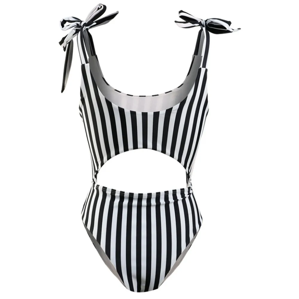 2019 woman swimsuit for surfing Sexy one-piece waist surf suit striped lace beach surf suit summer seaside surf wetsuit 40M16 (3)
