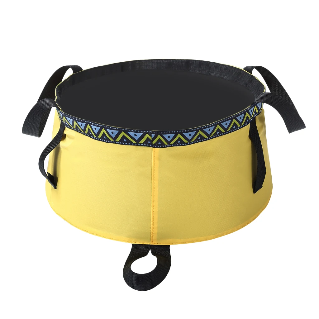 Foldable Sink Wash Basin Washbasin Bucket Outdoor Camping Water Pot Bag 6/8/12L for Kayak Canoe Fishing Picnic Hiking Accessory