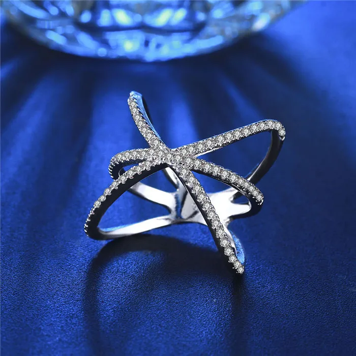 H: HYDE серебряное кольцо с микро-камнями AAA CZ Полированное серебряное кольцо для женщин вечерние размер 7/8 anel