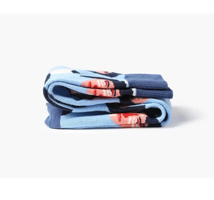 CRAZY FLY Cool Men Happy Socks Fashion Animal Dog Pattern Cartoon Long Ankle Art Socks Harajuku Women Cotton Funny Socks 2019