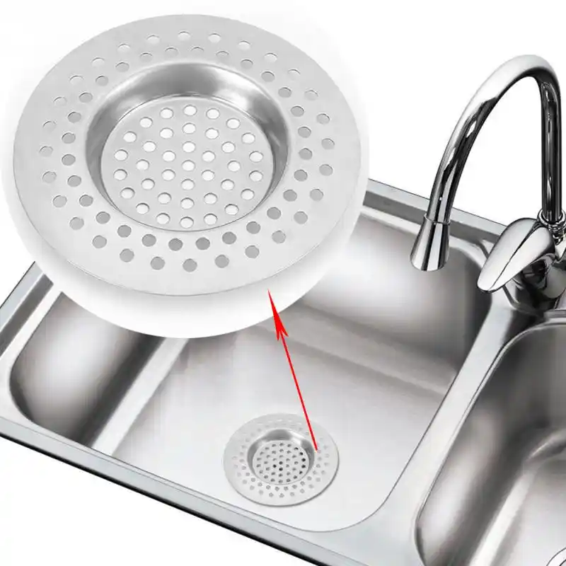 Stainless steel kitchen water sink cover silver floor drain cap