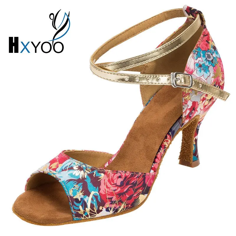 HXYOO 2017 font b New b font Arrived Women Latin font b Shoes b font Satin