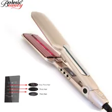 Профессиональный светодиодный выпрямитель для волос, утюжок для волос, отрицательные ионы, инфракрасный электрический выпрямитель для волос