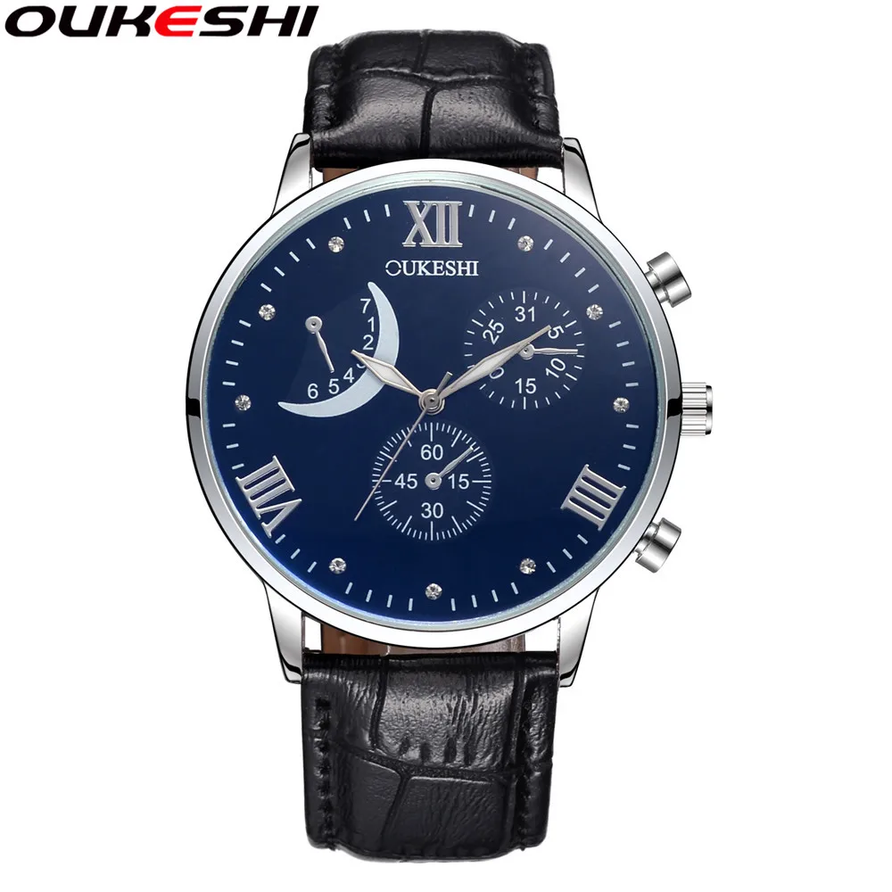 

OUKESHI Brand Top Luxury Men Business Watch Men Rome Scale Quartz Wristwatches Relogio Masculino Male Clock OKS07