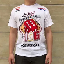 2018 Nova MOTO GP Motociclismo Marquez Camisa 93 Algodão de Manga Curta T-Shirt Branco/Vermelho