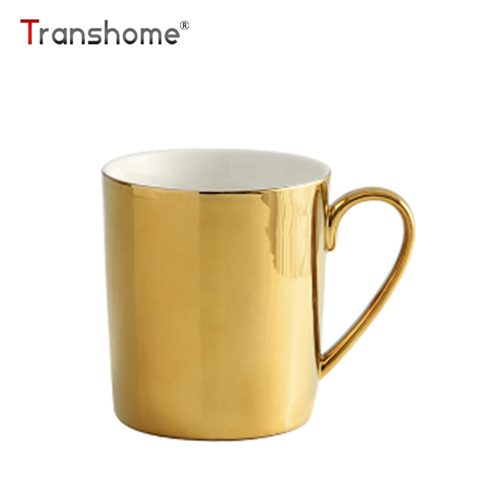 Transhome 1 шт. Золотая Серебряная кружка для кофе чая молока сока 300 мл роскошные