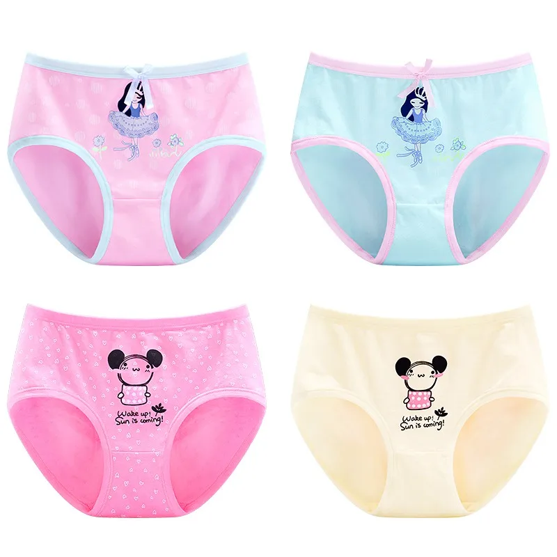 New Cotton Children Panties 2 Pcs/lot Girls' Briefs Female Child