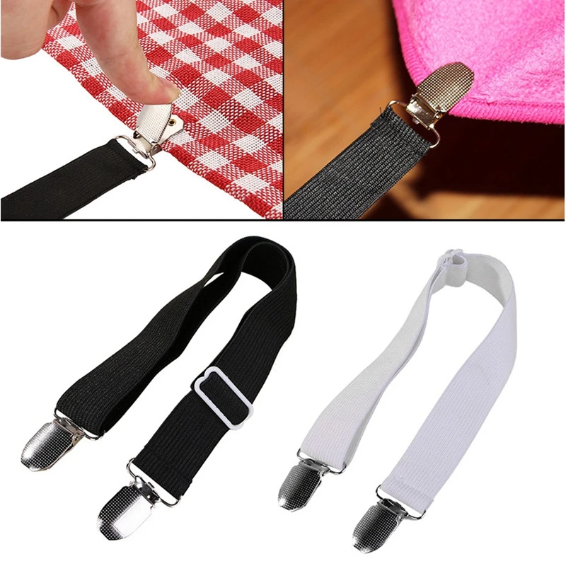 

2pcs Elastic Grippers Metal Clip Bedding Mattress Buckle Holder Clamp Adjustable Bed Sheet Clip Fasteners Bedroom Supplies