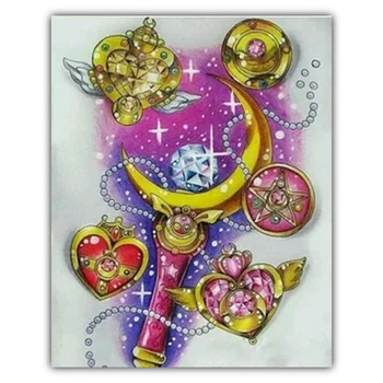 

5D DIY Diamond Painting Sailor Moon Home Decoration Pendant Diamond Mosaic Embroidered Cross-stitch Rhinestone