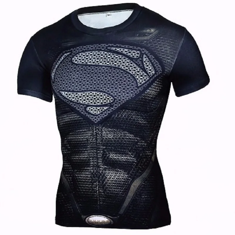 

Superman Tshirts Men Compression Shirts Batman Tops The Flash T-shirts Fitness Tees fitness xxxtentacion sweatshirt