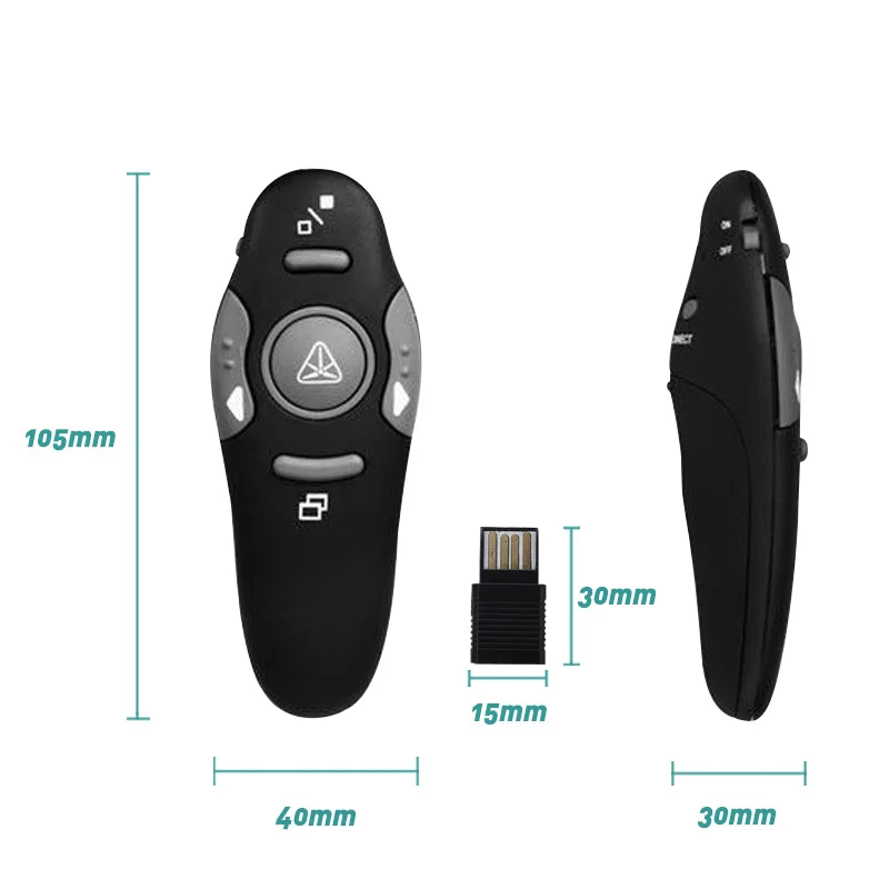 ANBES Беспроводная лазерная указка докладчика ручка 2 4 ГГц USB RF PPT Презентация пульт