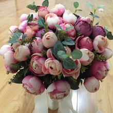 Свадебный букет чайная лента с розами розовый свадебный букет для цветы для подружек невесты завод ручной работы