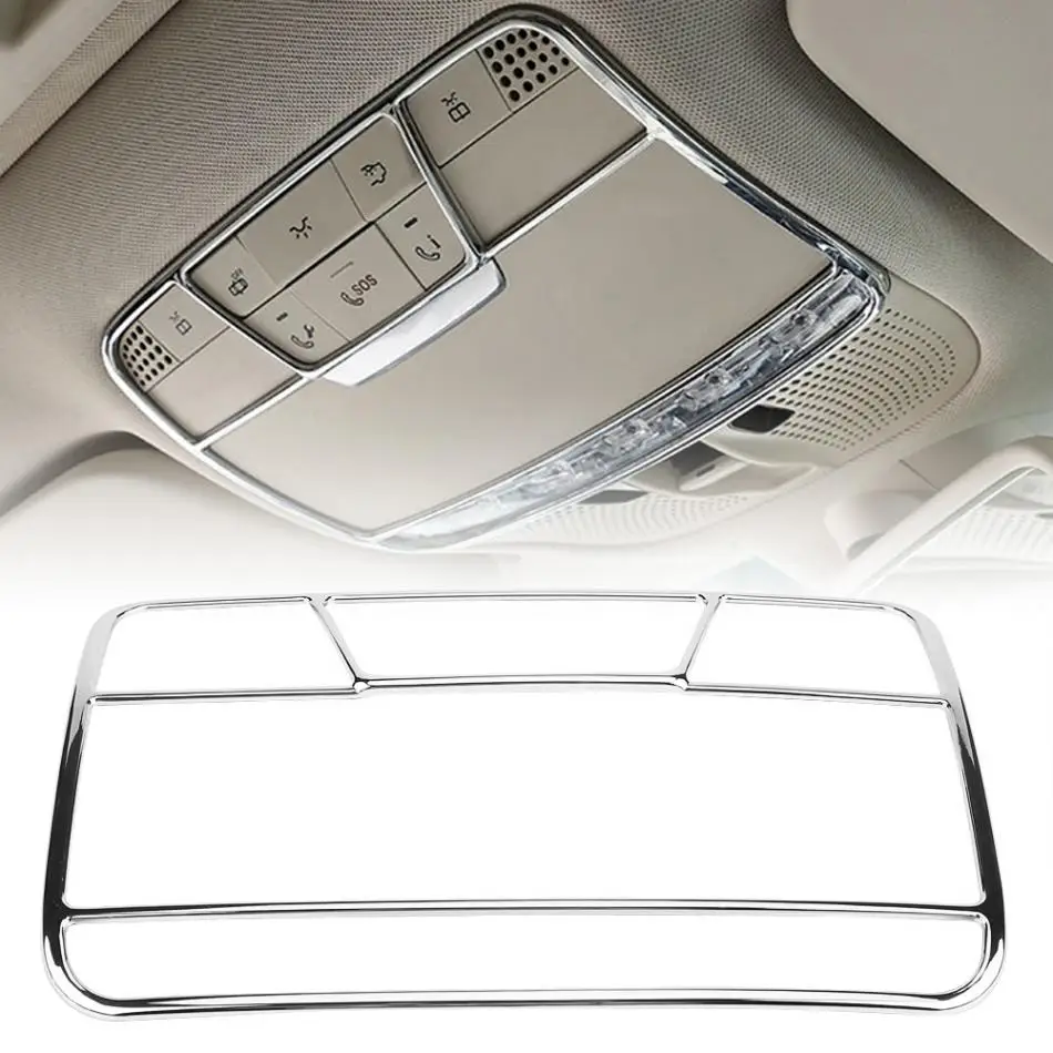 Передний светильник для чтения, декоративная рамка, АБС ХРОМ, для Mercedes Benz CGLCE Class W205 X253 W213, автомобильные аксессуары