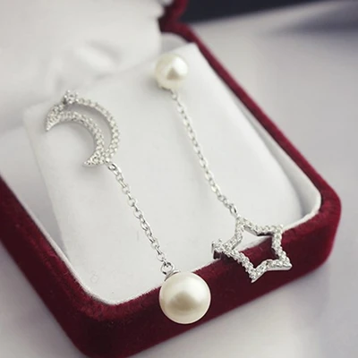 

Eternal wedding Women Gift word 925 Sterling silver real A selection of high-quality light Xingyue freshwater pearl earrings and