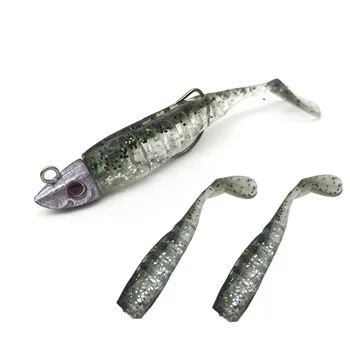 SUNMILE рыболовная свинцовая головная Мягкая приманка 9 см/15 г 11 см/25 г Shad Tail Minnow Swimbaits Kit Pesca Peche снасти мягкие приманки - Цвет: 1 kit