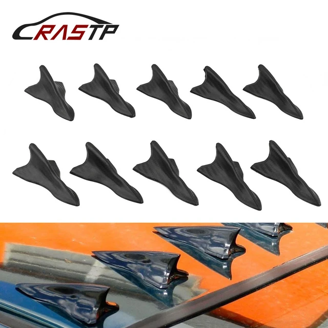 Aileron de queue de requin pour toit de voiture, universel, RASTP-10pcs,  décoration noire Type d'aile Vortex, RS-LKT023 - AliExpress