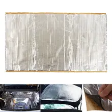 Серебряный автомобильный аудиомагнитофон с шумоподавлением, Звукоизоляционный щит для автомобиля, звукоизоляционный коврик, звукоизоляция, хлопок, 2 мм, 80x46 см