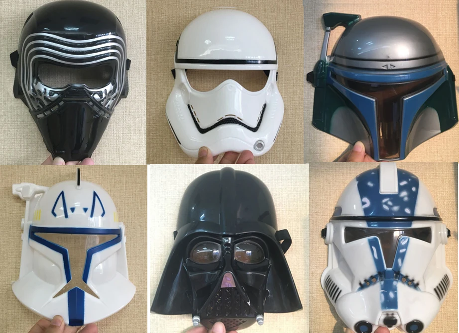 

New Quality Cool Star Wars Toy Mask PVC Captain Rex Clone Storm Trooper Dark Warrior Spaceman Astronaut Darth Vader