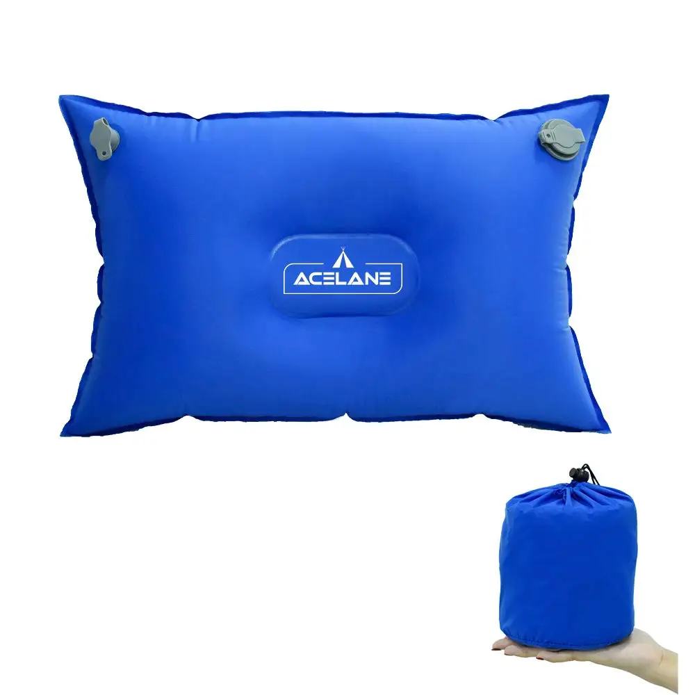 Acelane Сверхлегкая автоматически надувающаяся Подушка Воздушный Спальный Матрас Подушка с губкой наполнитель подушка для наружного спального мешка