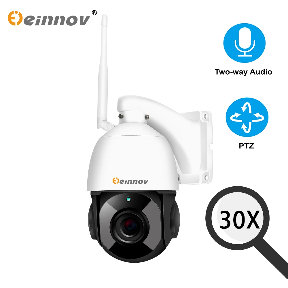 Cena Einnov 30X Zoom kamera monitorująca wideo 1080P HD kamera PTZ IP Wifi zewnętrzna bezprzewodowa kamera do monitoringu CCTV dwukierunkowy dźwięk