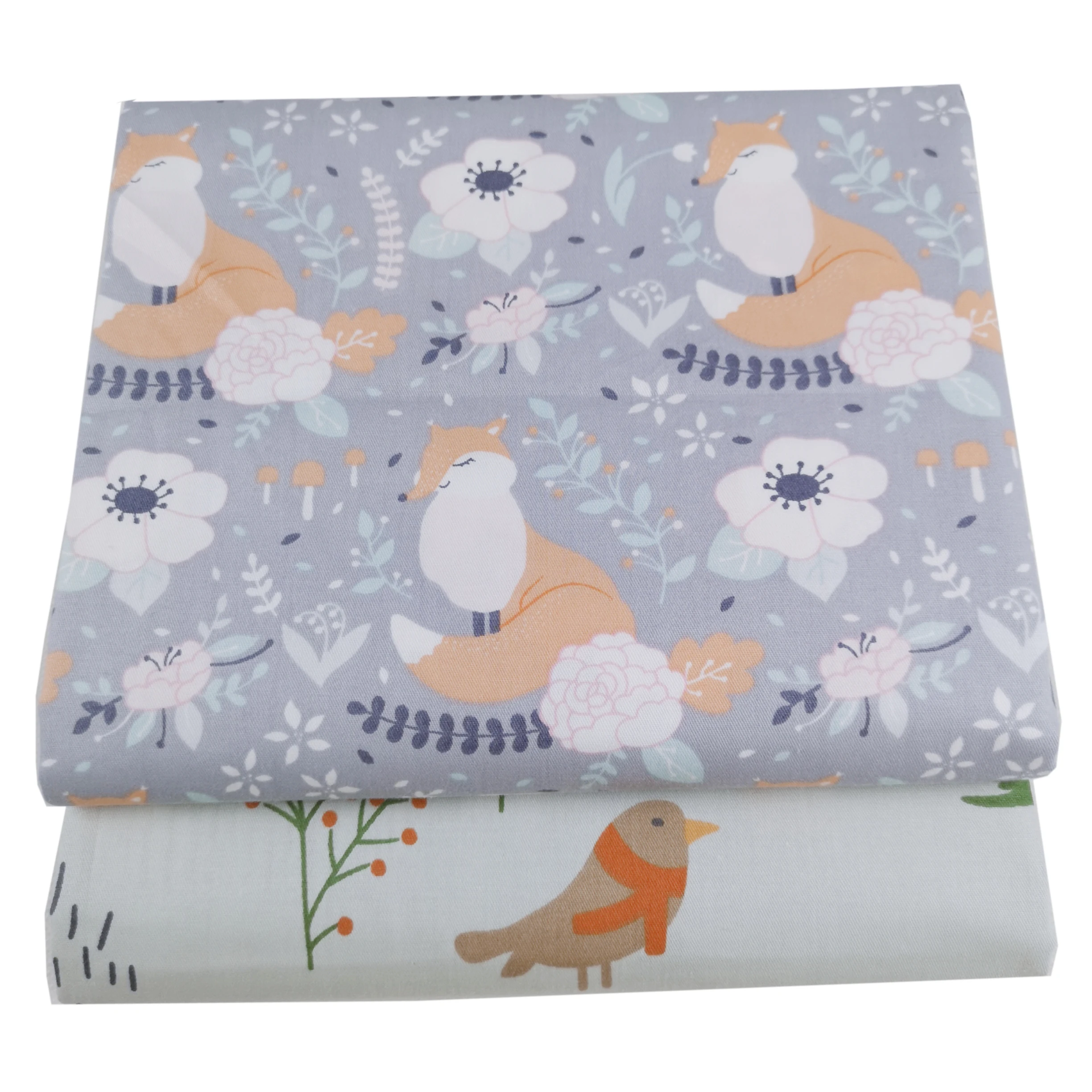 

Syunss Gray Animal Print Twill Cotton Fabric DIY Tissue Patchwork Telas Sewing Baby Toy Bedding Quilting Tecido The Cloth Tilda