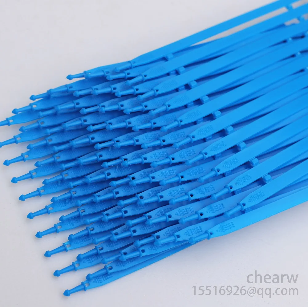 200mm high security seal 100 piece plastic security seal with metal insert anti-fake undisposable