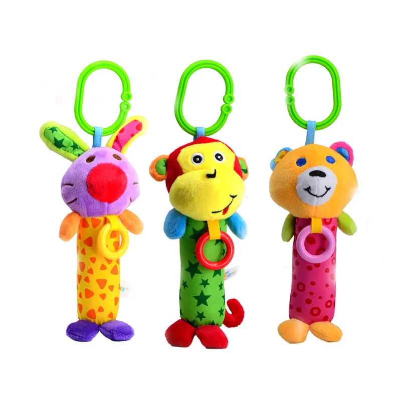 Baby Cute Hanging Toy Musical Newborn Kids Lovely Animal Pulling Plush Playing Doll Mobiles