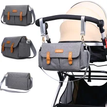 Модный подгузник для беременных, детские сумки, многофункциональная сумка для пеленания, сумки с лямками для коляски для ухода за ребенком, OEM серый