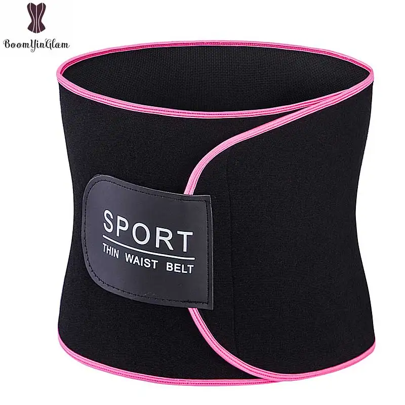 Neoprene Waist Trainer Belt Boneless Plus Size Black Waist Cincher Belt