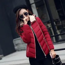 The Latest 2016Winter Women Detachable Hooded Cotton-Padded Clothes High Quality Pure Color Jacket Big Yards Slim S014 Fashion