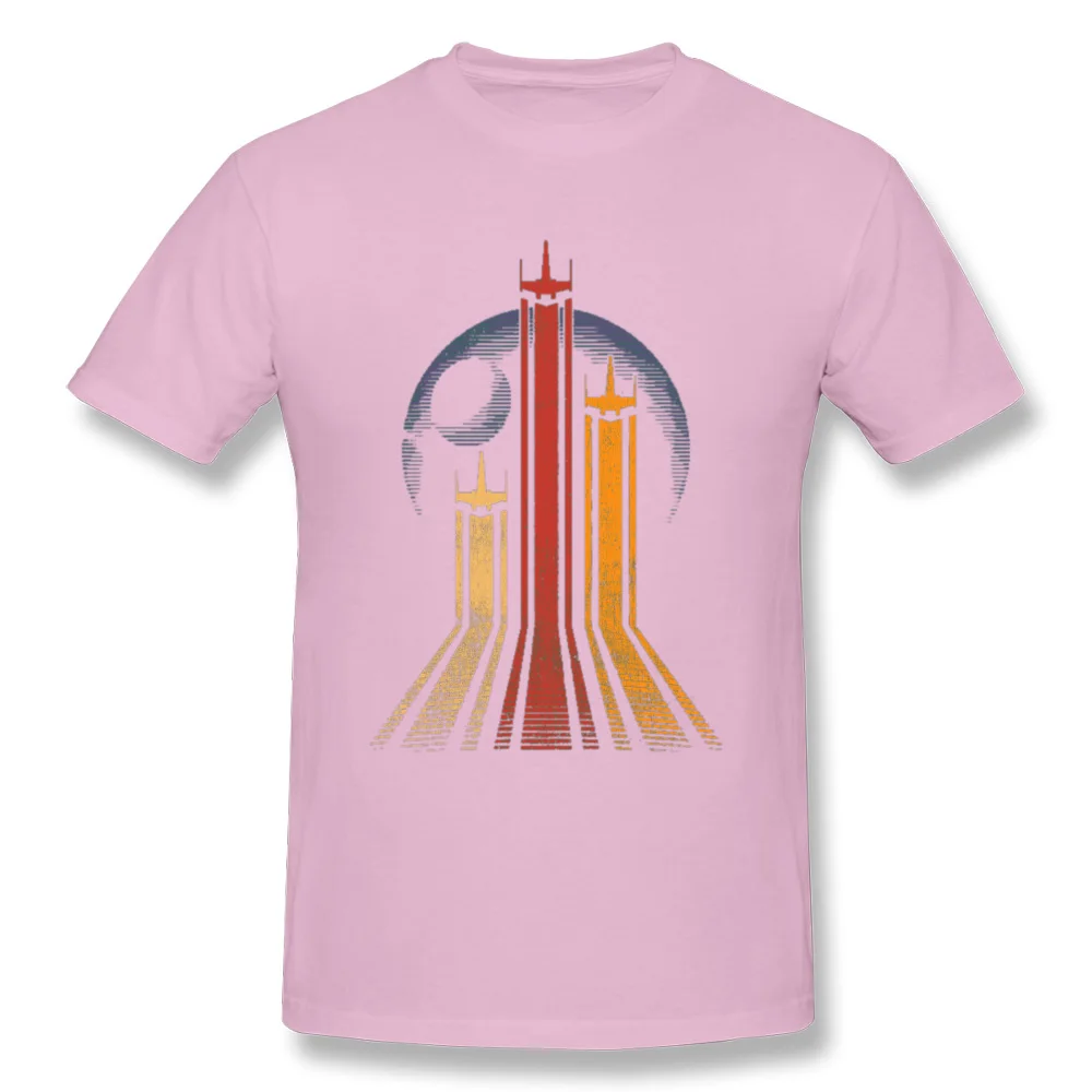 Tops & Tees Retro Galactic T-Shirt Summer/Fall Fashionable Printed Short Sleeve 100% Cotton O-Neck Men T Shirt Printed Retro Galactic pink