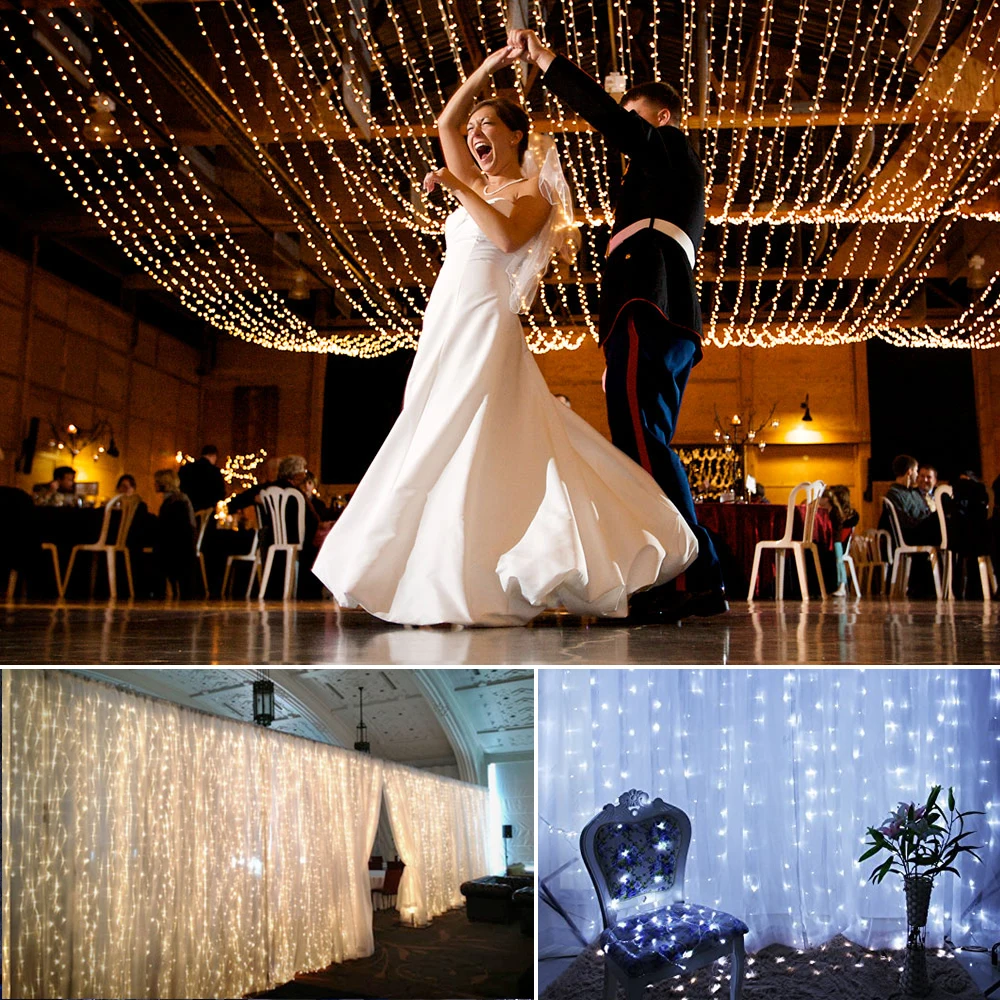 220V/110V LED Curtain String 3x3m 6x3m LED icicle String Light Holiday Wedding Party Christmas Decoration Garland Lights 220V/110V LED Curtain String 3x3m 6x3m LED icicle String Light Holiday Wedding Party Christmas Decoration Garland Lights