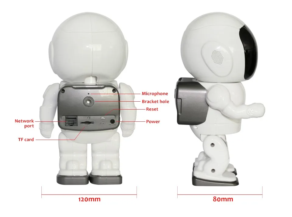  A180 Wireless Robot WIFI Camera IP P2P CCTV Cam Baby Monitor Surveillance HD H.264130MP Lens IR Nig