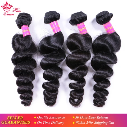 Produtos para o Cabelo Rainha Solto Aceno Brasileiro Virgem Cabelo Weave 4 Pçs – Lote 12 -28 Agrupa 100% Humano Tecendo Frete Grátis