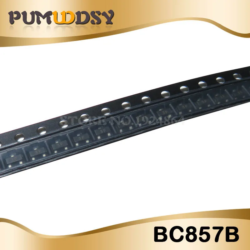 

100PCS BC857B SOT SMD BC857 SOT23 3F 0.1A 45V PNP NEW IC