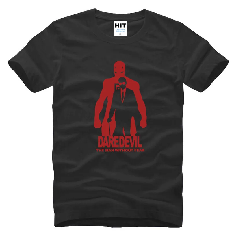 

men tee shirt Daredevil Men T Shirts The MAN WITHOUT FEA T Shirts T shirt Short Sleeve Cotton O-neck Tops Tees